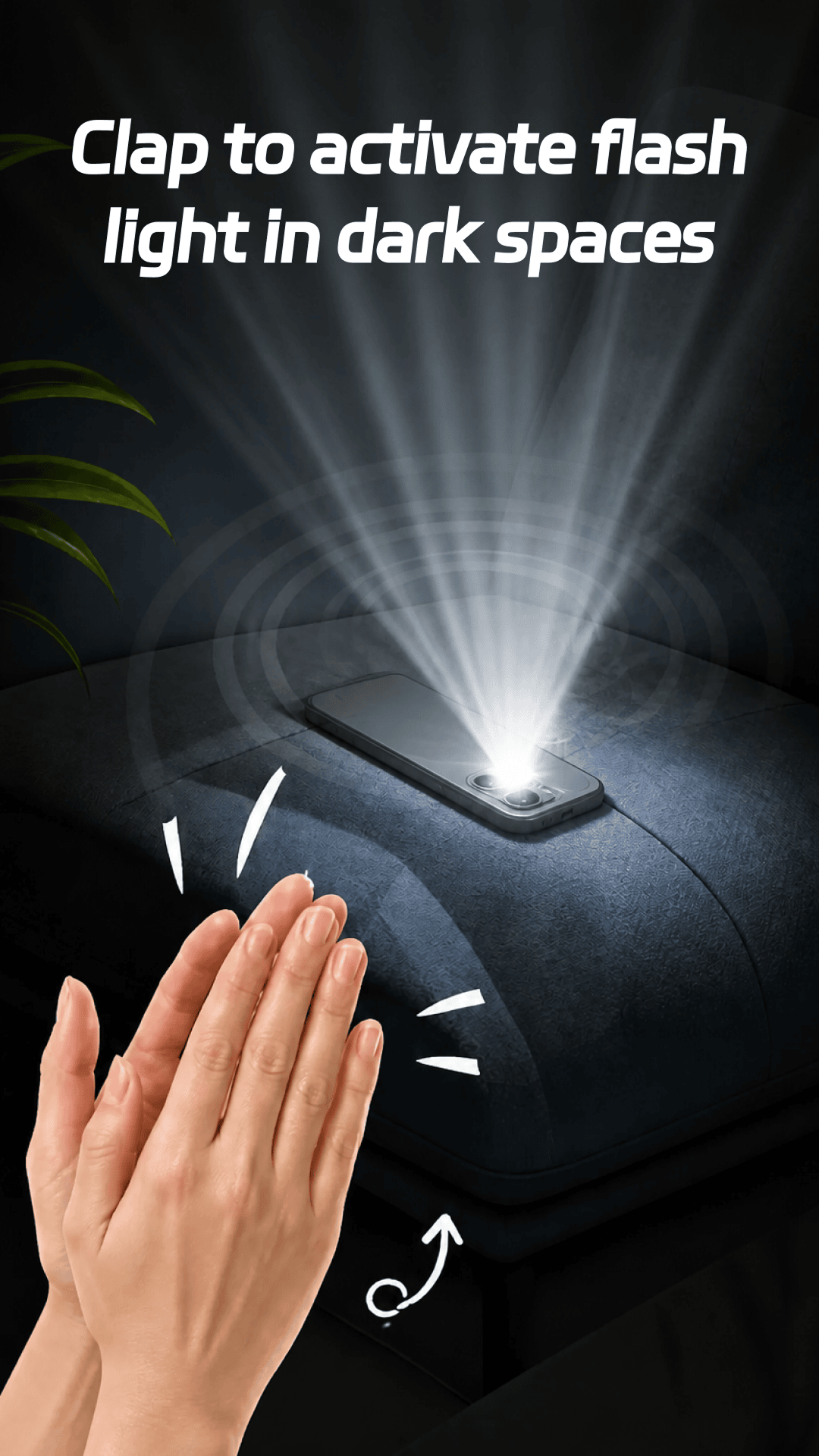 Ping Find Lost Phone flashlight activation screen